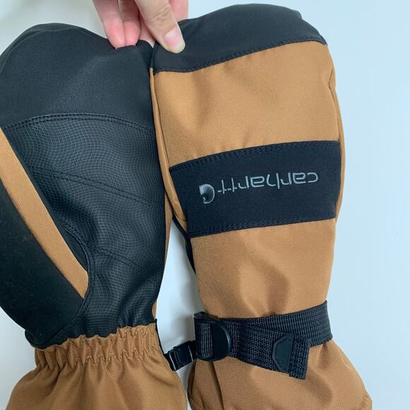 Carhartt Men's A616 Waterproof Mitt Glove Large, Brown / Black - Picture 11 of 12